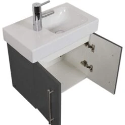 KERAMAG Waschtisch Waschbecken Bad Unterschrank Icon XS B: 53 Cm Links Anthrazit -Black & Decker 8600335800 18760 prod 003