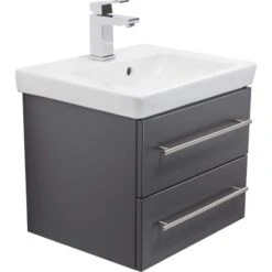 Badmöbel Inkl. Villeroy & Boch Waschbecken Subway 2.0 50cm Anthrazit Seidenglanz -Black & Decker 8600335800 18787 prod 005
