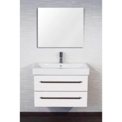 KERAMAG Waschtisch Waschbecken Badmöbel Unterschrank Icon B: 75cm Hochglanz Weiß -Black & Decker 8600335800 18788 prod 003