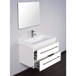 KERAMAG Waschtisch Waschbecken Badmöbel Unterschrank Icon B: 75cm Hochglanz Weiß -Black & Decker 8600335800 18788 prod 004