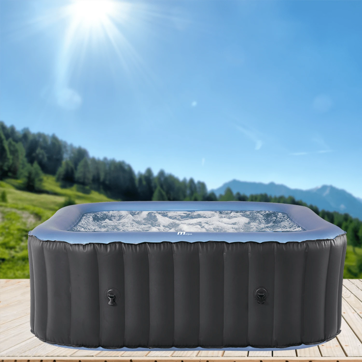 Whirlpool Selbstaufblasend MSpa COMFORT Tekapo C-TE041 Mit Bediencontroller | 158x158cm 2 Whirlpool Selbstaufblasend MSpa COMFORT Tekapo C-TE041 Mit Bediencontroller | 158x158cm – Bild 2