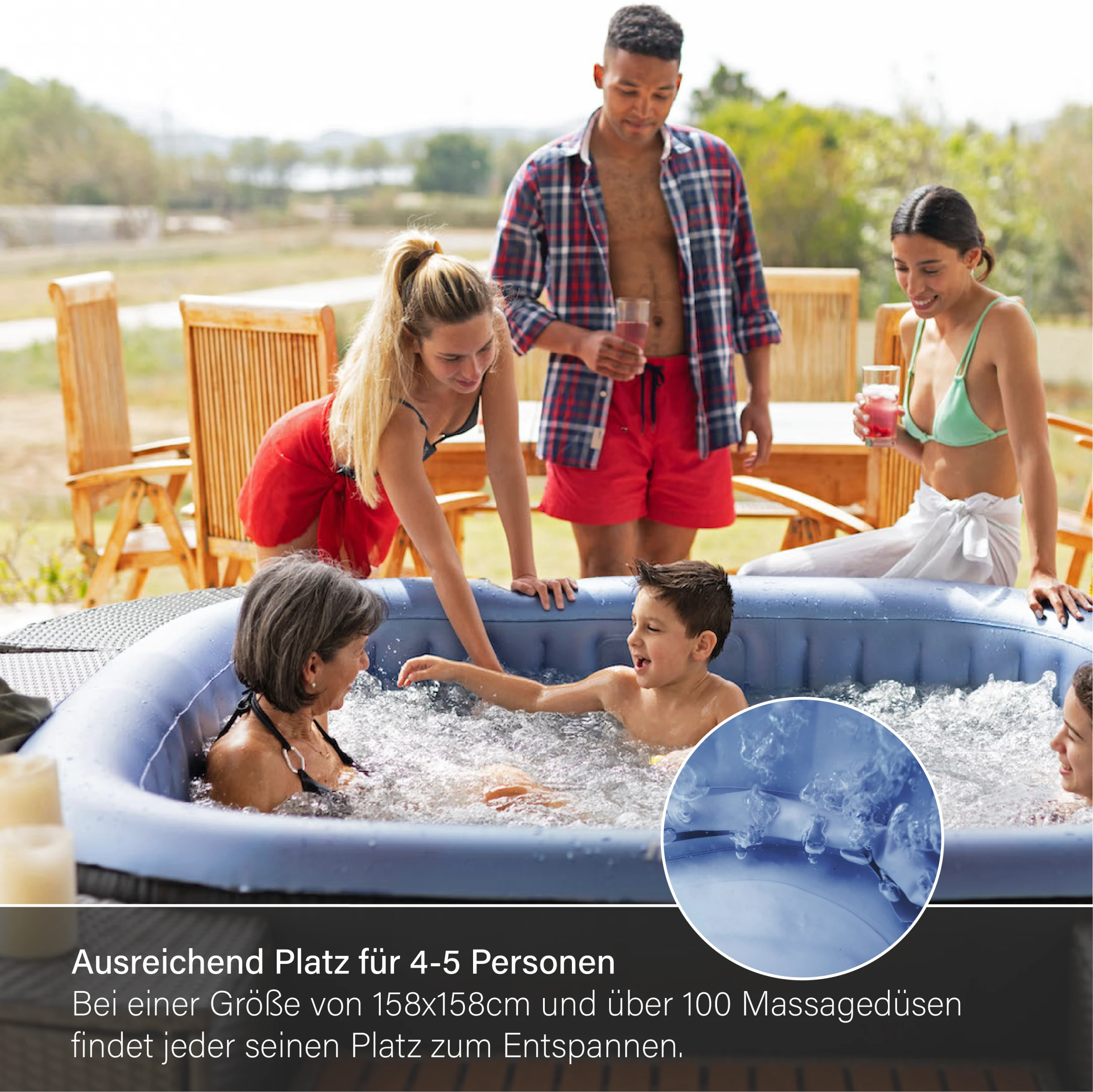 Whirlpool Selbstaufblasend MSpa COMFORT Tekapo C-TE041 Mit Bediencontroller | 158x158cm 4 Whirlpool Selbstaufblasend MSpa COMFORT Tekapo C-TE041 Mit Bediencontroller | 158x158cm – Bild 4