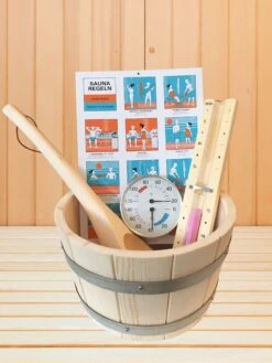 Karibu Sauna "Mitchell" SET Naturbelassen Mit 9kW Ofen -Black & Decker 8600335800 55731 prod 006