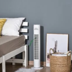 HOMCOM Turmventilator Mit 3 Belüftungsstufen Weiß 22 X 22 X 77 Cm (BxTxH) | Säulenventilator Klimagerät Ventilator Kühlung 8 HOMCOM Turmventilator Mit 3 Belüftungsstufen Weiß 22 X 22 X 77 Cm (BxTxH) | Säulenventilator Klimagerät Ventilator Kühlung -Black & Decker 8600336600 824 015V90 prod 003