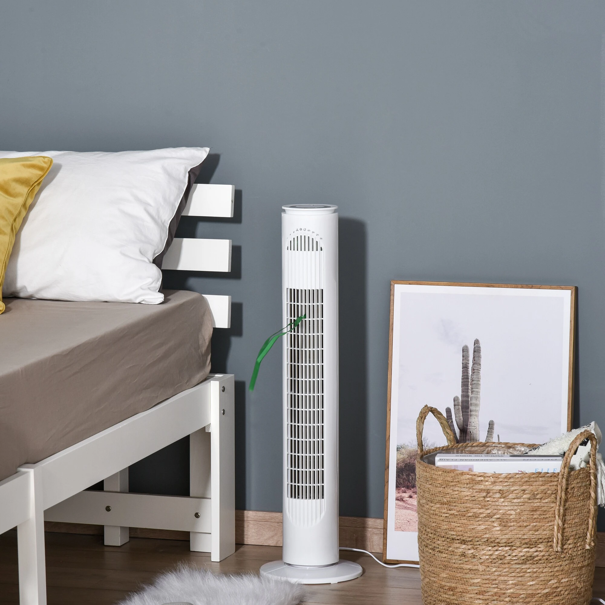 HOMCOM Turmventilator Mit 3 Belüftungsstufen Weiß 22 X 22 X 77 Cm (BxTxH) | Säulenventilator Klimagerät Ventilator Kühlung 3 HOMCOM Turmventilator Mit 3 Belüftungsstufen Weiß 22 X 22 X 77 Cm (BxTxH) | Säulenventilator Klimagerät Ventilator Kühlung – Bild 3