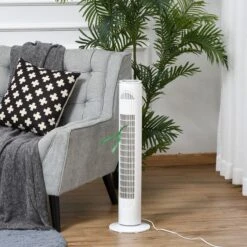 HOMCOM Turmventilator Mit 3 Belüftungsstufen Weiß 22 X 22 X 77 Cm (BxTxH) | Säulenventilator Klimagerät Ventilator Kühlung 9 HOMCOM Turmventilator Mit 3 Belüftungsstufen Weiß 22 X 22 X 77 Cm (BxTxH) | Säulenventilator Klimagerät Ventilator Kühlung -Black & Decker 8600336600 824 015V90 prod 004