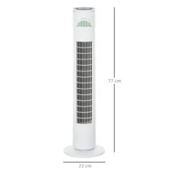 HOMCOM Turmventilator Mit 3 Belüftungsstufen Weiß 22 X 22 X 77 Cm (BxTxH) | Säulenventilator Klimagerät Ventilator Kühlung 10 HOMCOM Turmventilator Mit 3 Belüftungsstufen Weiß 22 X 22 X 77 Cm (BxTxH) | Säulenventilator Klimagerät Ventilator Kühlung -Black & Decker 8600336600 824 015V90 prod 005
