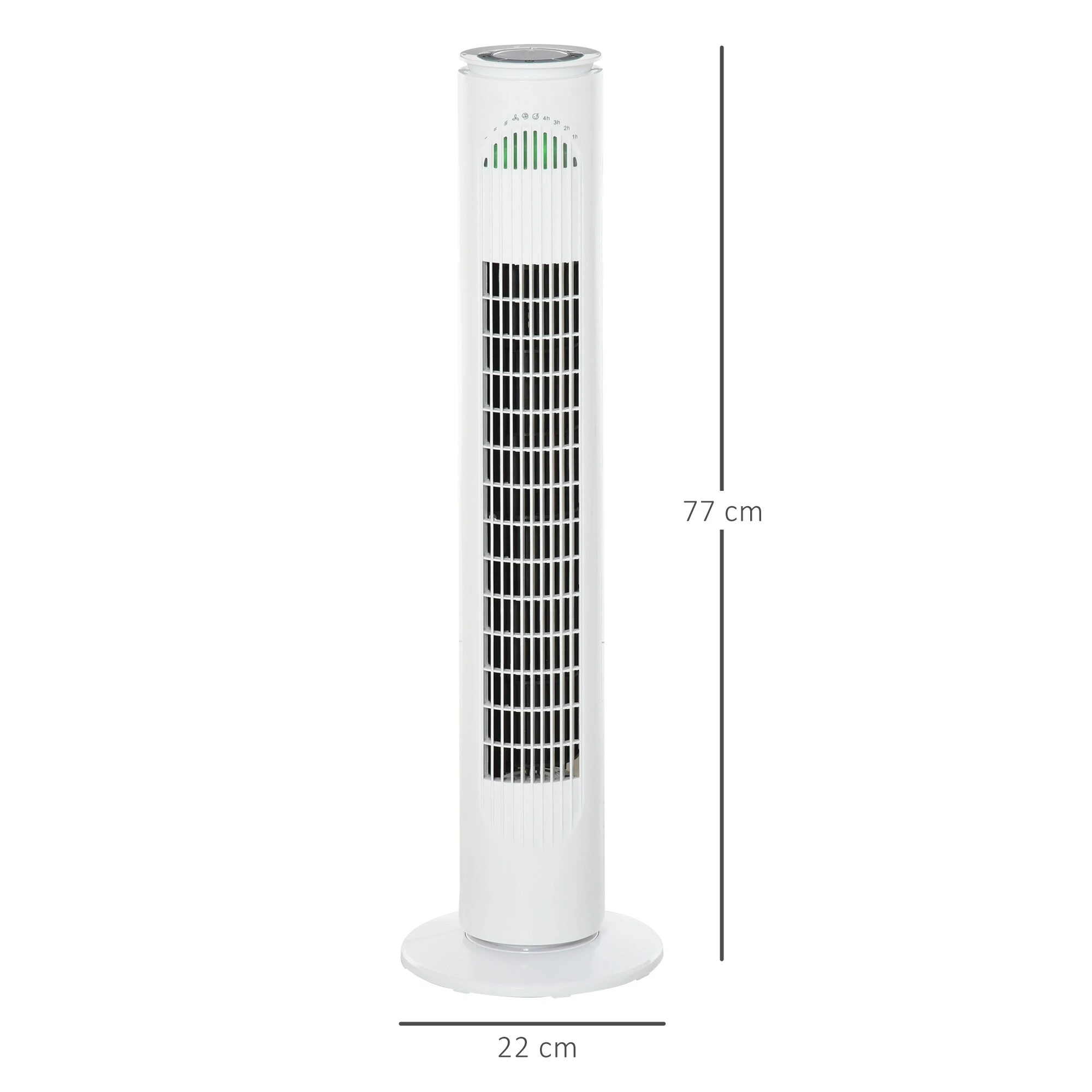 HOMCOM Turmventilator Mit 3 Belüftungsstufen Weiß 22 X 22 X 77 Cm (BxTxH) | Säulenventilator Klimagerät Ventilator Kühlung 5 HOMCOM Turmventilator Mit 3 Belüftungsstufen Weiß 22 X 22 X 77 Cm (BxTxH) | Säulenventilator Klimagerät Ventilator Kühlung – Bild 5