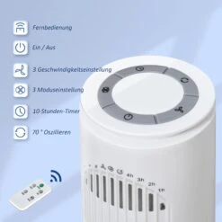 HOMCOM Turmventilator Mit 3 Belüftungsstufen Weiß 22 X 22 X 77 Cm (BxTxH) | Säulenventilator Klimagerät Ventilator Kühlung 11 HOMCOM Turmventilator Mit 3 Belüftungsstufen Weiß 22 X 22 X 77 Cm (BxTxH) | Säulenventilator Klimagerät Ventilator Kühlung -Black & Decker 8600336600 824 015V90 prod 006