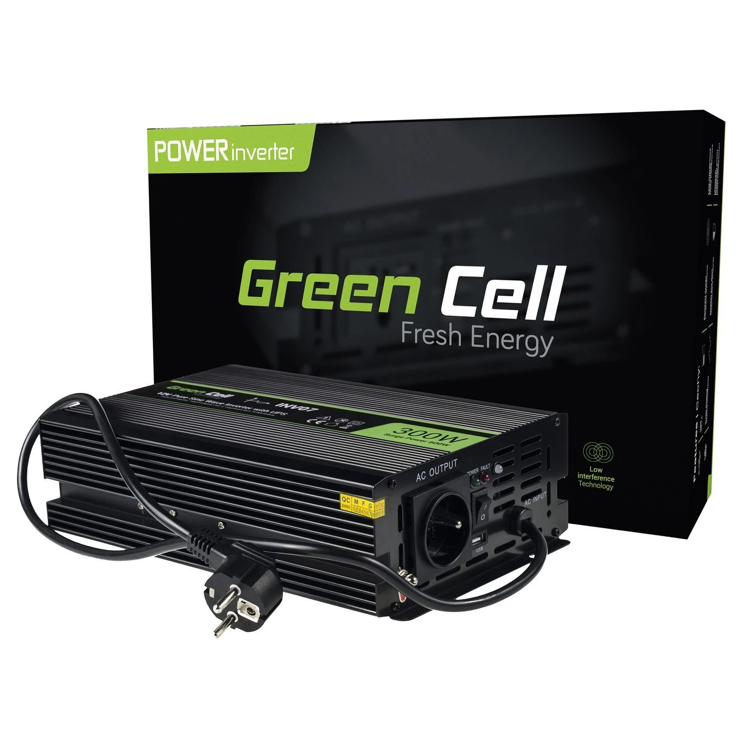 Green Cell® Wechselrichter Spannungswandler 12V Auf 230V Reiner Sinus 300W/600W USV Für Öfen Und Zentralheizungspumpen 1 Green Cell® Wechselrichter Spannungswandler 12V Auf 230V Reiner Sinus 300W/600W USV Für Öfen Und Zentralheizungspumpen