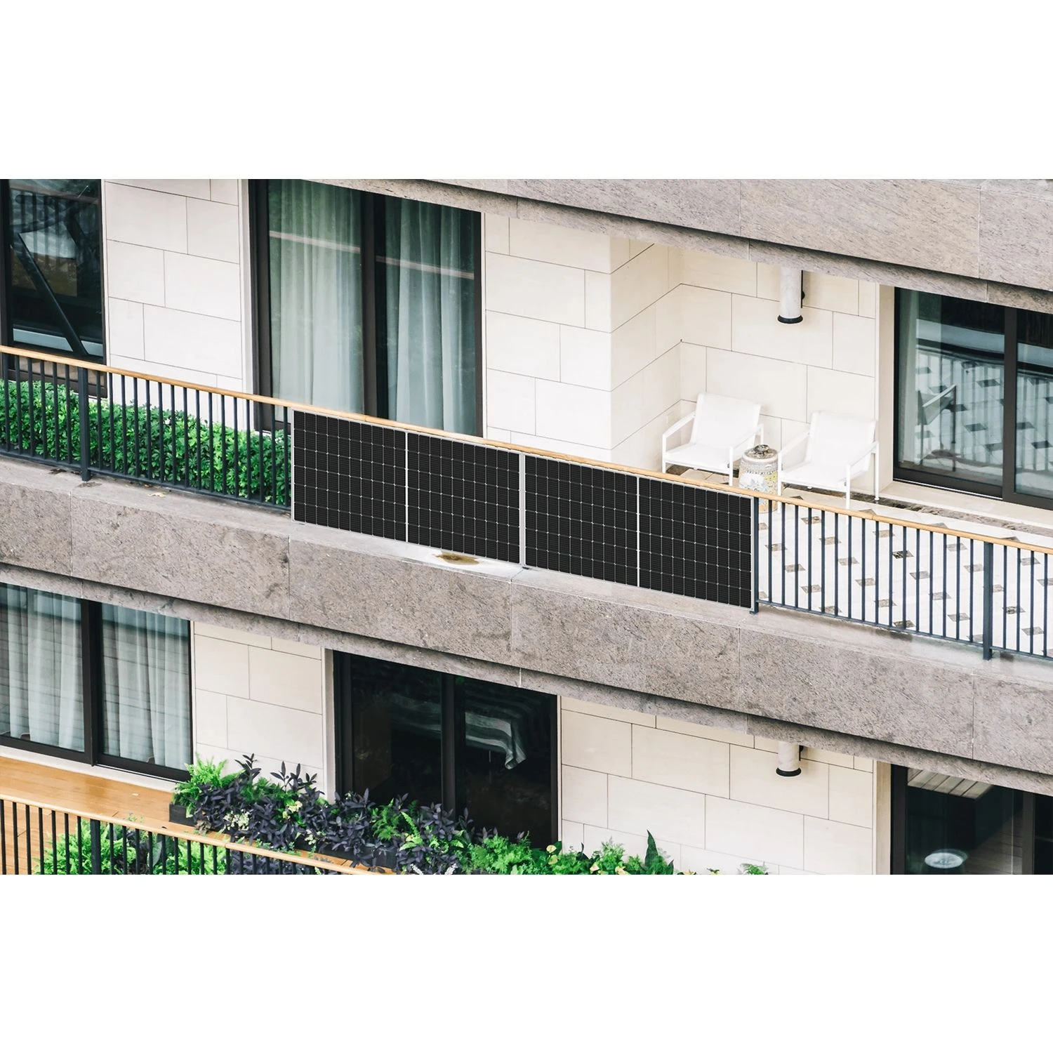 0061001 600W PV-Balkonkraftwerk Mit 2 X 415W PV-Modulen, APsystems Wechselrichter Und AC-Adapternetzkabel (1 M) 2 0061001 600W PV-Balkonkraftwerk Mit 2 X 415W PV-Modulen, APsystems Wechselrichter Und AC-Adapternetzkabel (1 M) – Bild 2