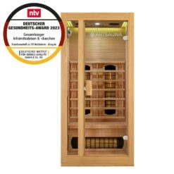 Artsauna Infrarotkabine Nyborg S90V Vollspektrumstrahler & Ambiente LED Beleuchtung – Kabine Für 1