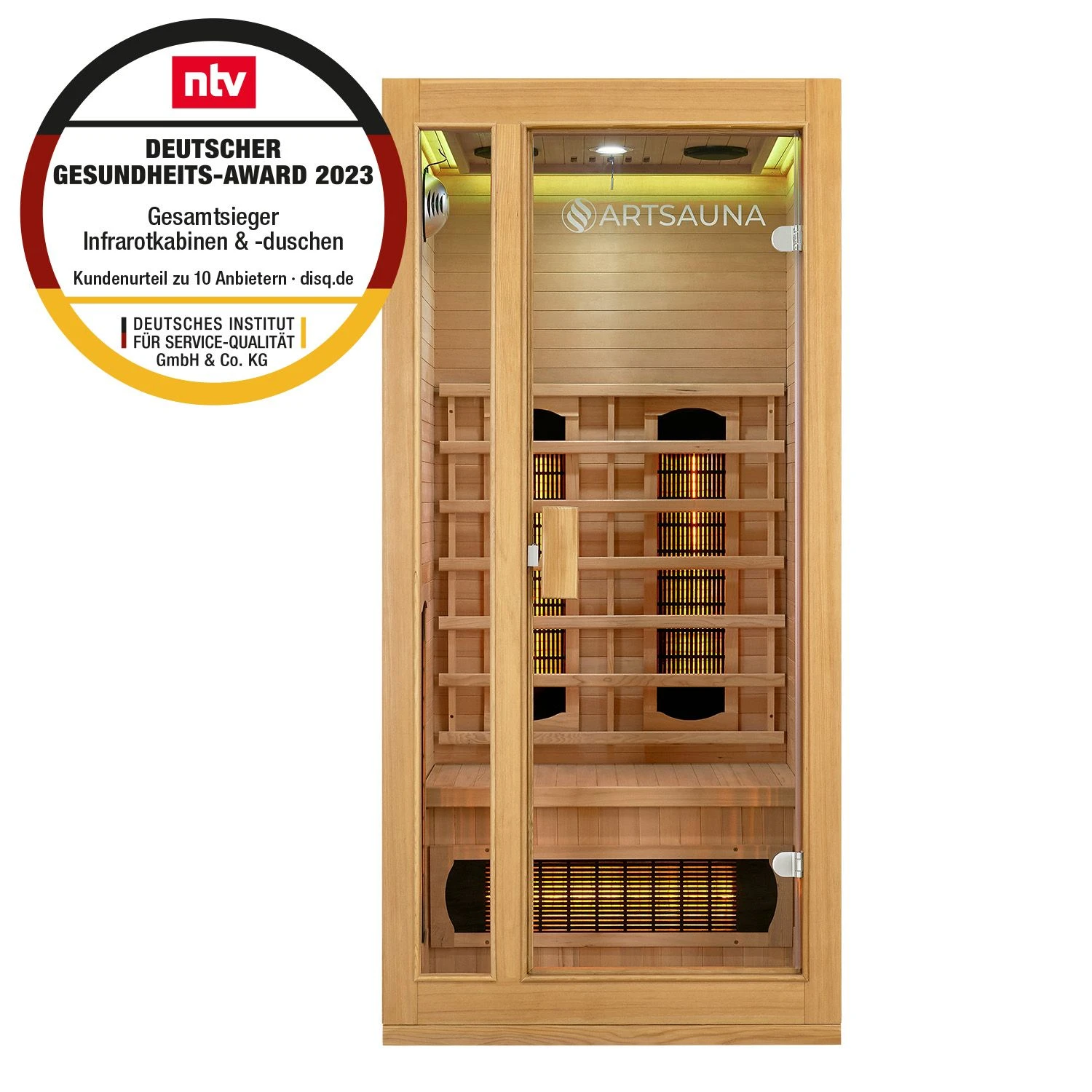 Artsauna Infrarotkabine Nyborg S90V Vollspektrumstrahler & Ambiente LED Beleuchtung – Kabine Für 1 1 Artsauna Infrarotkabine Nyborg S90V Vollspektrumstrahler & Ambiente LED Beleuchtung – Kabine Für 1