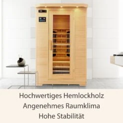 Artsauna Infrarotkabine Wärmekabine Oslo Mit Keramikstrahlern & Hemlockholz -Black & Decker 8600348200 19015303 prod 006
