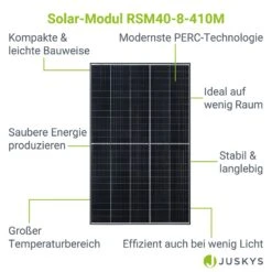RISEN Solarpanel RSM40-8-410M Mit 410 Watt - Balkonkraftwerk Solarmodul - Verkauf Nur An Endverbraucher -Black & Decker 8600348200 20827 prod 003