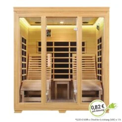 Artsauna Infrarotkabine Wärmekabine Billund Flächenstrahler & Hemlockholz