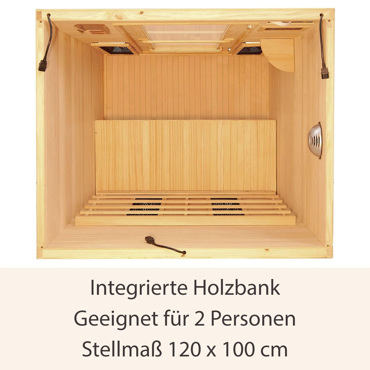 Artsauna Infrarotkabine Wärmekabine Oslo Mit Vollspektrumstrahlern & Hemlockholz 4 Artsauna Infrarotkabine Wärmekabine Oslo Mit Vollspektrumstrahlern & Hemlockholz – Bild 4