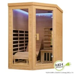 Artsauna Infrarotkabine Wärmekabine Kolding Mit Triplex-Heizsystem & Hemlockholz