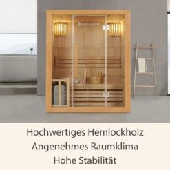 Artsauna Saunakabine Tampere Mit Harvia Ofen – 2 Personen – Hemlock Holz & Glasfront – Inkl. Zubehör 8 Artsauna Saunakabine Tampere Mit Harvia Ofen – 2 Personen – Hemlock Holz & Glasfront – Inkl. Zubehör -Black & Decker 8600348200 73586287 prod 003