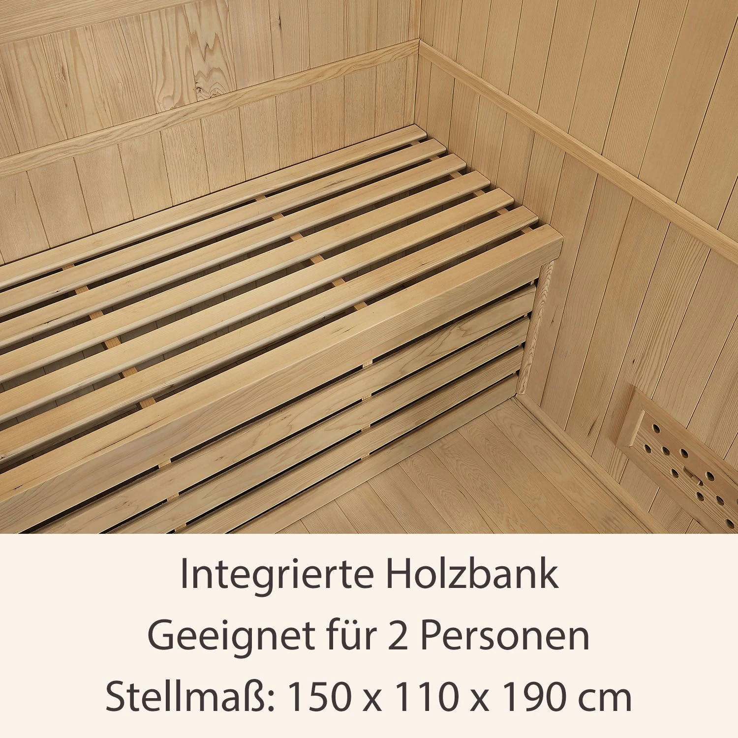 Artsauna Saunakabine Tampere Mit Harvia Ofen – 2 Personen – Hemlock Holz & Glasfront – Inkl. Zubehör 4 Artsauna Saunakabine Tampere Mit Harvia Ofen – 2 Personen – Hemlock Holz & Glasfront – Inkl. Zubehör – Bild 4