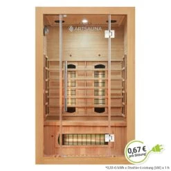 Artsauna Infrarotkabine Kiruna120 Dual Technologie – 5 Vollspektrumstrahler & 3 Flächenstrahler