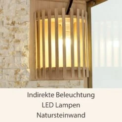 Artsauna Saunakabine Espoo200 Premium Naturstein-Wand – 5 Personen – Harvia Ofen & Hemlock Holz -Black & Decker 8600348200 74518982 prod 005