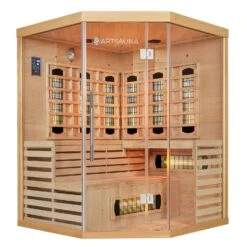 Artsauna Infrarotkabine Kiruna150 Dual Technologie – 8 Vollspektrumstrahler & 1 Flächenstrahler