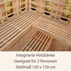 Artsauna Infrarotkabine Kiruna150 Dual Technologie – 8 Vollspektrumstrahler & 1 Flächenstrahler -Black & Decker 8600348200 74542161 prod 005