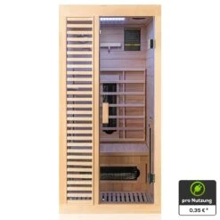 Dewello Infrarotkabine Infrarotsauna HAMLIN 90cm X 90cm Inkl. Keramikstrahler, Karbon Bodenstrahler