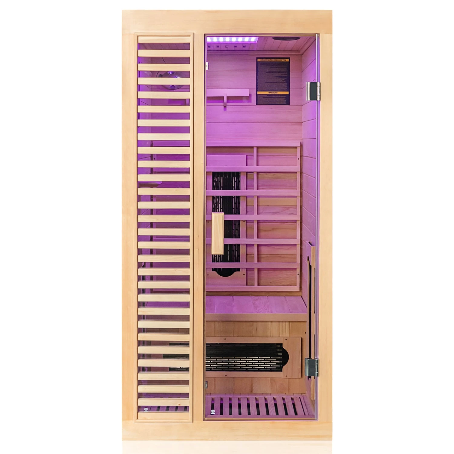 Dewello Infrarotkabine Infrarotsauna HAMLIN 90cm X 90cm Inkl. Keramikstrahler, Karbon Bodenstrahler 2 Dewello Infrarotkabine Infrarotsauna HAMLIN 90cm X 90cm Inkl. Keramikstrahler, Karbon Bodenstrahler – Bild 2