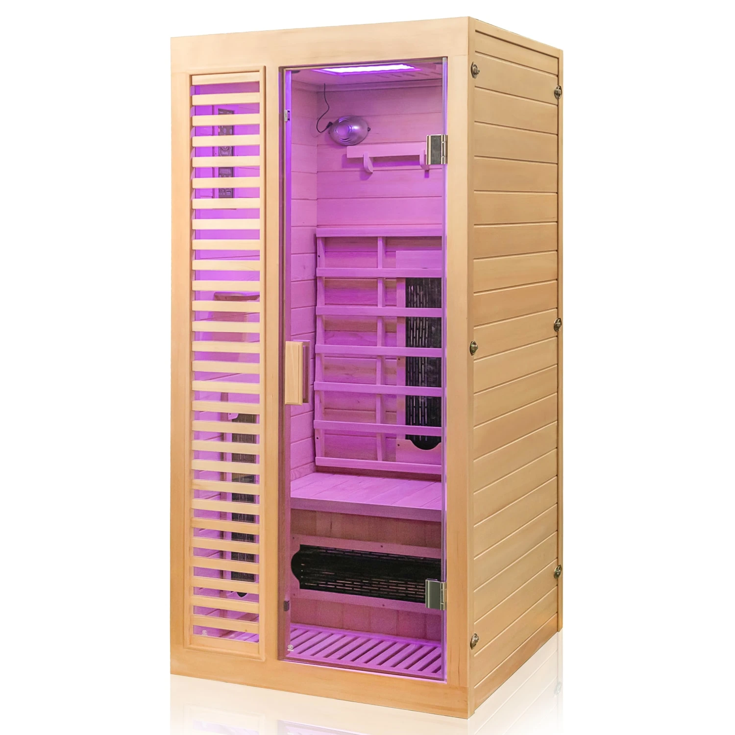 Dewello Infrarotkabine Infrarotsauna HAMLIN 90cm X 90cm Inkl. Keramikstrahler, Karbon Bodenstrahler 4 Dewello Infrarotkabine Infrarotsauna HAMLIN 90cm X 90cm Inkl. Keramikstrahler, Karbon Bodenstrahler – Bild 4