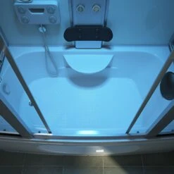 TroniTechnik Fertigdusche Komplettdusche Duschtempel TINOS 135cm X 80cm, Inkl. Farblicht, Radio, Massage -Black & Decker 8600355400 2128 prod 006