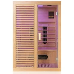 Dewello Infrarotkabine Infrarotsauna HAMLIN 130cm X 105cm Inkl. Keramikstrahler, Karbon Bodenstrahler