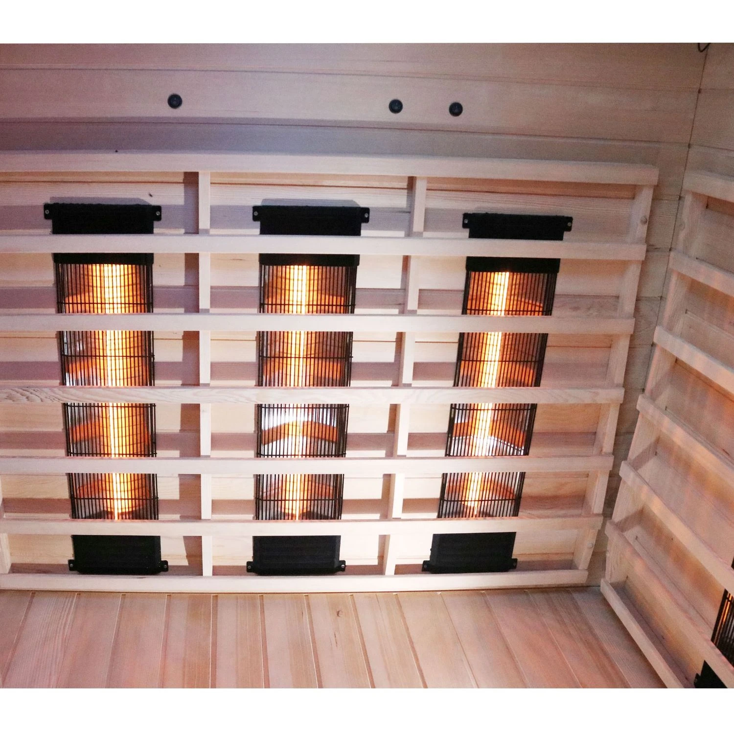 Dewello Infrarotkabine Infrarotsauna LAKEFIELD 140cm X 140cm Inkl. Vollspektrumstrahler, Bodenstrahler 6 Dewello Infrarotkabine Infrarotsauna LAKEFIELD 140cm X 140cm Inkl. Vollspektrumstrahler, Bodenstrahler – Bild 6