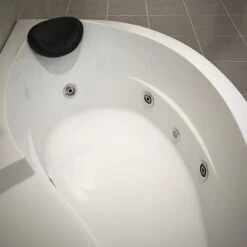 TroniTechnik Whirlpool Badewanne CAPRI RECHTS 150cm X 100cm Mit Spülfunktion, Wasserfalleinlauf Hydromassage Und Farblichtherapie -Black & Decker 8600355400 2487 prod 004