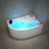 TroniTechnik Whirlpool Badewanne CAPRI LINKS 150cm X 100cm Mit Spülfunktion, Wasserfalleinlauf Hydromassage Und Farblichtherapie