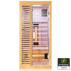 Dewello Infrarotkabine Infrarotsauna HAMLIN 90cm X 90cm Inkl. Vollspektrumstrahler, Bodenstrahler