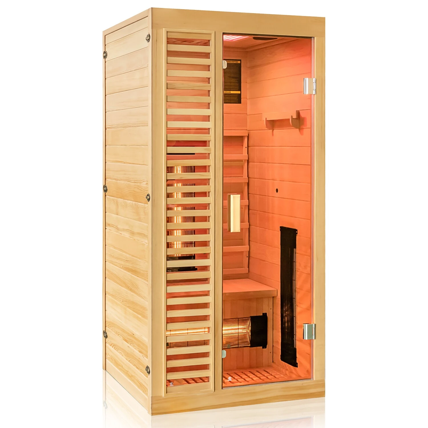 Dewello Infrarotkabine Infrarotsauna HAMLIN 90cm X 90cm Inkl. Vollspektrumstrahler, Bodenstrahler 4 Dewello Infrarotkabine Infrarotsauna HAMLIN 90cm X 90cm Inkl. Vollspektrumstrahler, Bodenstrahler – Bild 4