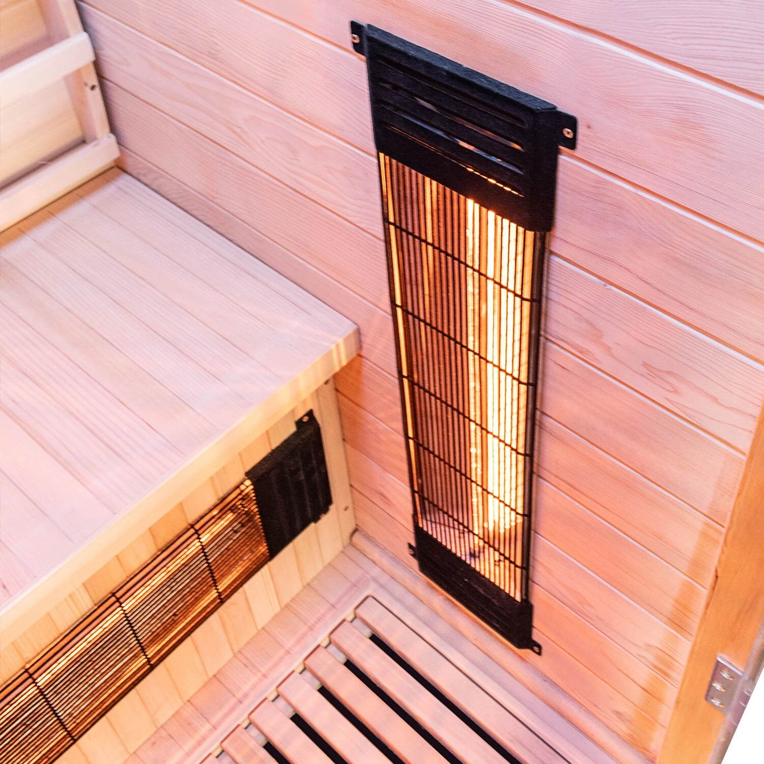 Dewello Infrarotkabine Infrarotsauna HAMLIN 90cm X 90cm Inkl. Vollspektrumstrahler, Bodenstrahler 6 Dewello Infrarotkabine Infrarotsauna HAMLIN 90cm X 90cm Inkl. Vollspektrumstrahler, Bodenstrahler – Bild 6