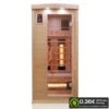 Dewello Infrarotkabine Infrarotsauna PIERSON 90cm X 90cm Inkl. Vollspektrumstrahler, Bodenstrahler