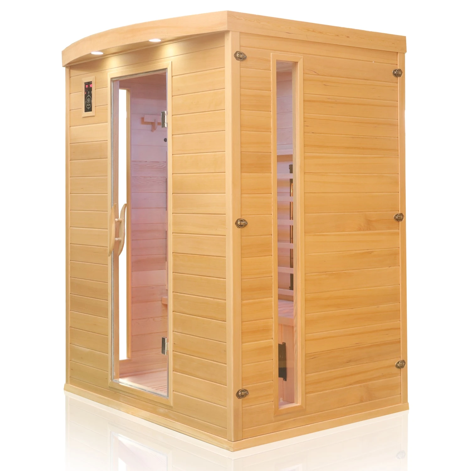 Dewello Infrarotkabine Infrarotsauna PIERSON 160cm X 105cm Inkl. Vollspektrumstrahler, Bodenstrahler 5 Dewello Infrarotkabine Infrarotsauna PIERSON 160cm X 105cm Inkl. Vollspektrumstrahler, Bodenstrahler – Bild 5