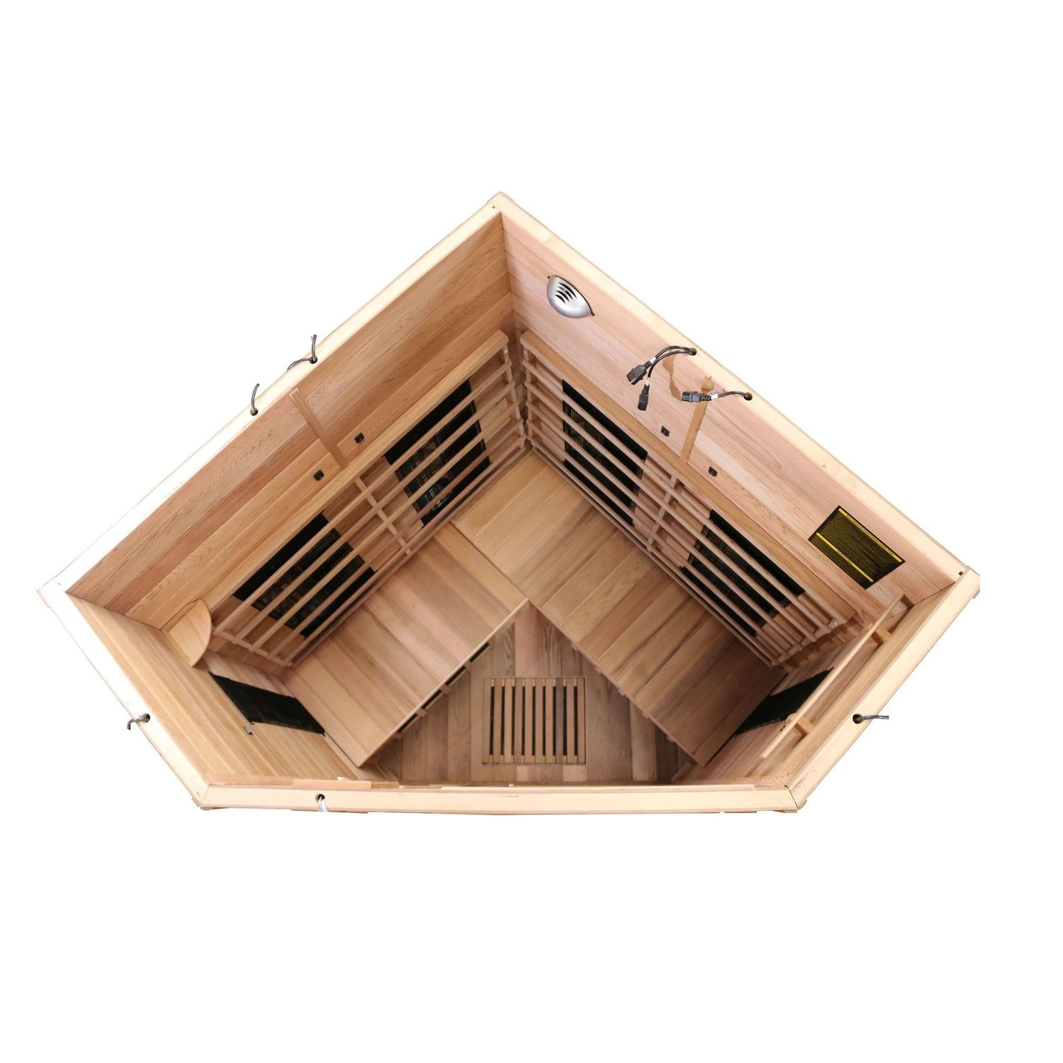 Dewello Infrarotkabine Infrarotsauna LAKEFIELD PRO Zeder 140cm X 140cm Inkl. Vollspektrumstrahler, Bodenstrahler 5 Dewello Infrarotkabine Infrarotsauna LAKEFIELD PRO Zeder 140cm X 140cm Inkl. Vollspektrumstrahler, Bodenstrahler – Bild 5