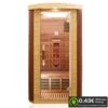 Dewello Infrarotkabine Infrarotsauna TORONTO 102cm X 102cm Inkl. Vollspektrumstrahler, Bodenstrahler