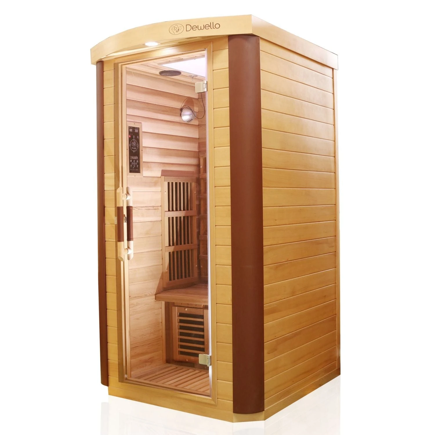 Dewello Infrarotkabine Infrarotsauna TORONTO 102cm X 102cm Inkl. Vollspektrumstrahler, Bodenstrahler 3 Dewello Infrarotkabine Infrarotsauna TORONTO 102cm X 102cm Inkl. Vollspektrumstrahler, Bodenstrahler – Bild 3