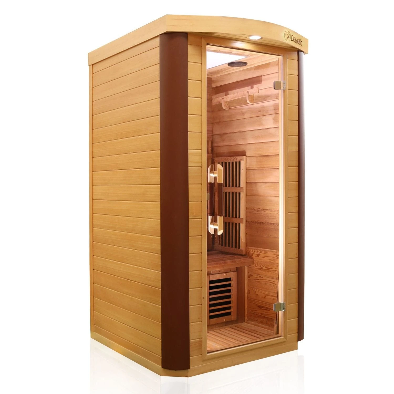 Dewello Infrarotkabine Infrarotsauna TORONTO 102cm X 102cm Inkl. Vollspektrumstrahler, Bodenstrahler 4 Dewello Infrarotkabine Infrarotsauna TORONTO 102cm X 102cm Inkl. Vollspektrumstrahler, Bodenstrahler – Bild 4