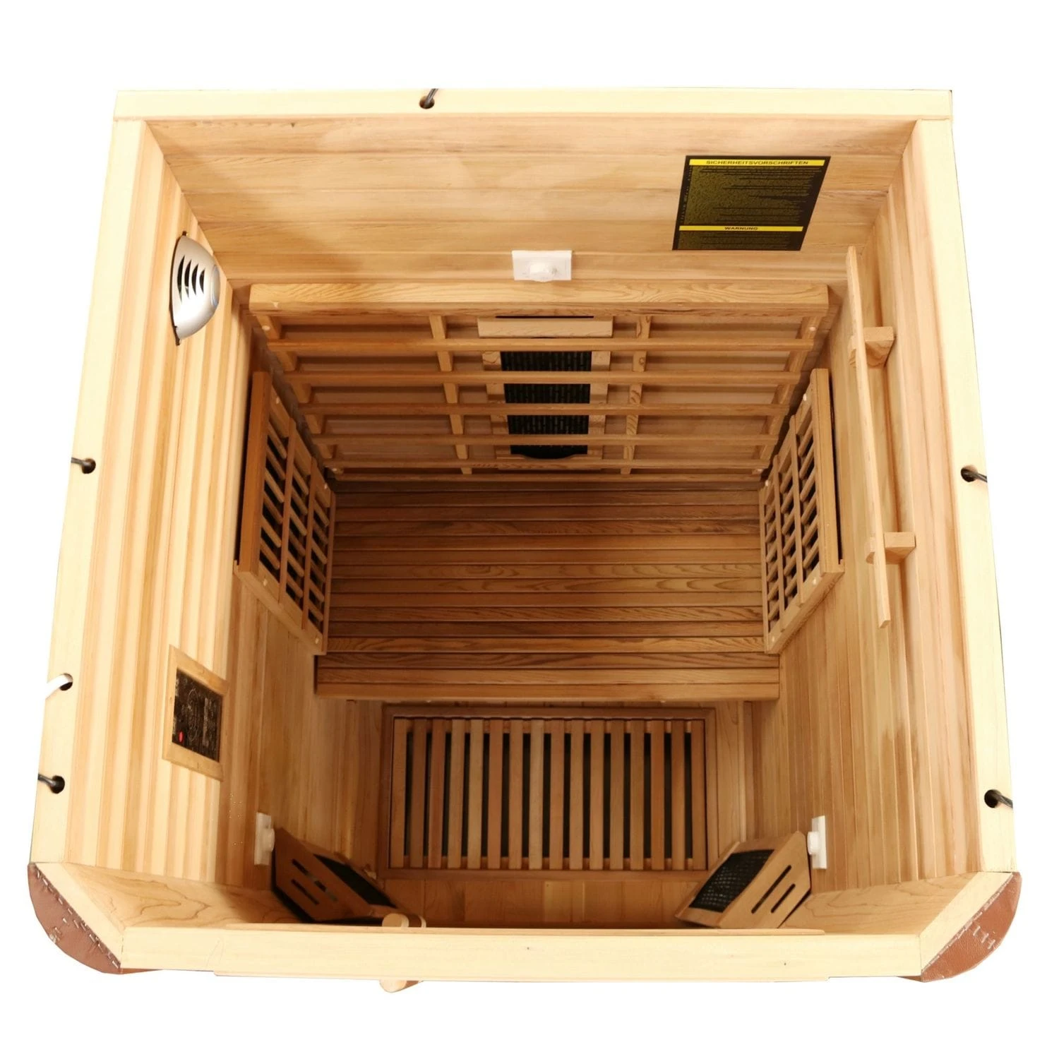 Dewello Infrarotkabine Infrarotsauna TORONTO 102cm X 102cm Inkl. Vollspektrumstrahler, Bodenstrahler 5 Dewello Infrarotkabine Infrarotsauna TORONTO 102cm X 102cm Inkl. Vollspektrumstrahler, Bodenstrahler – Bild 5