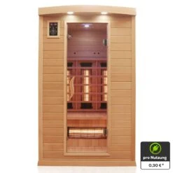 Dewello Infrarotkabine Infrarotsauna HYDER 115cm X 105cm Inkl. Vollspektrumstrahler, Radio, Farblicht