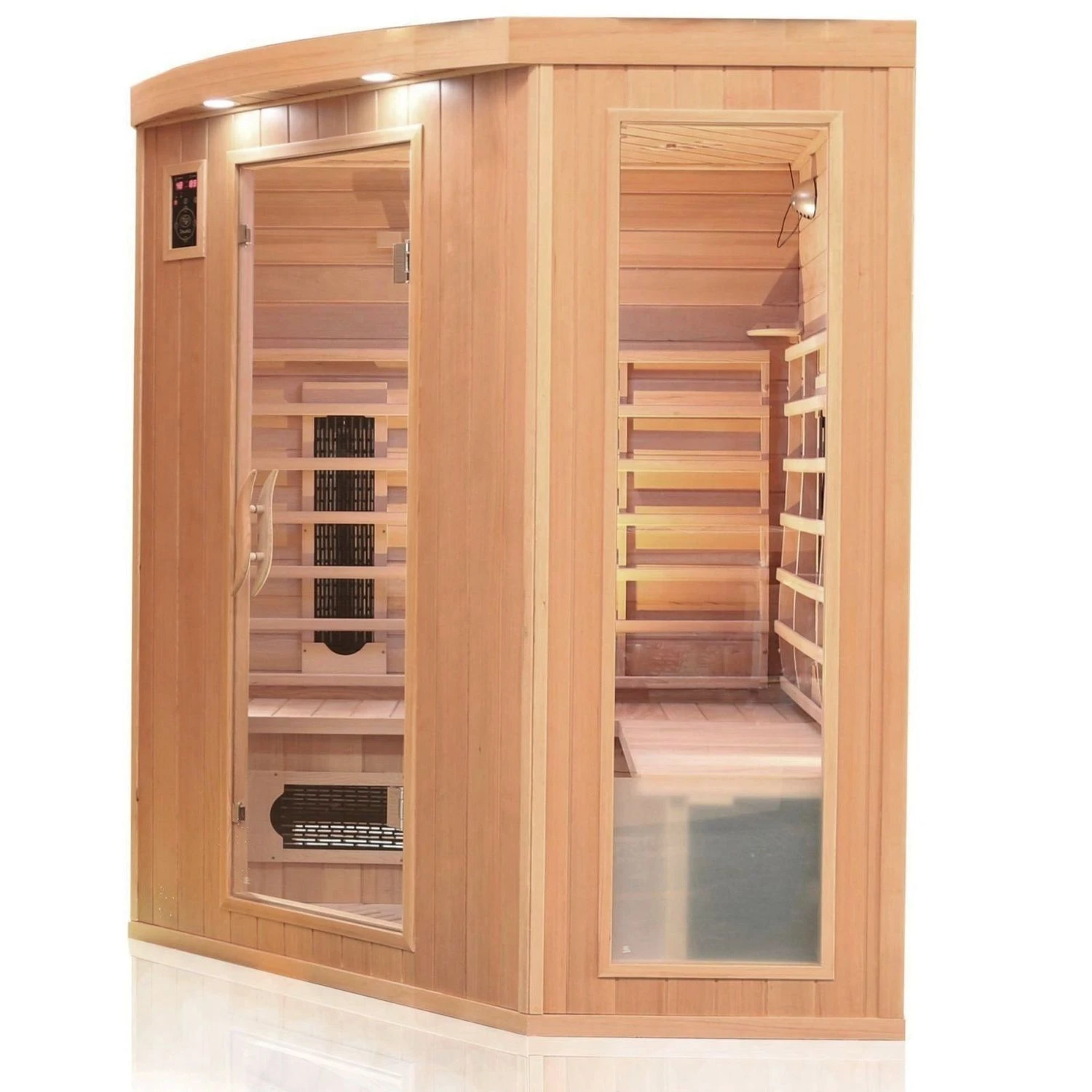 Dewello Infrarotkabine Infrarotsauna HALEY 160cm X 160cm Inkl. Keramikstrahler, Bodenstrahler Und Zubehör 3 Dewello Infrarotkabine Infrarotsauna HALEY 160cm X 160cm Inkl. Keramikstrahler, Bodenstrahler Und Zubehör – Bild 3