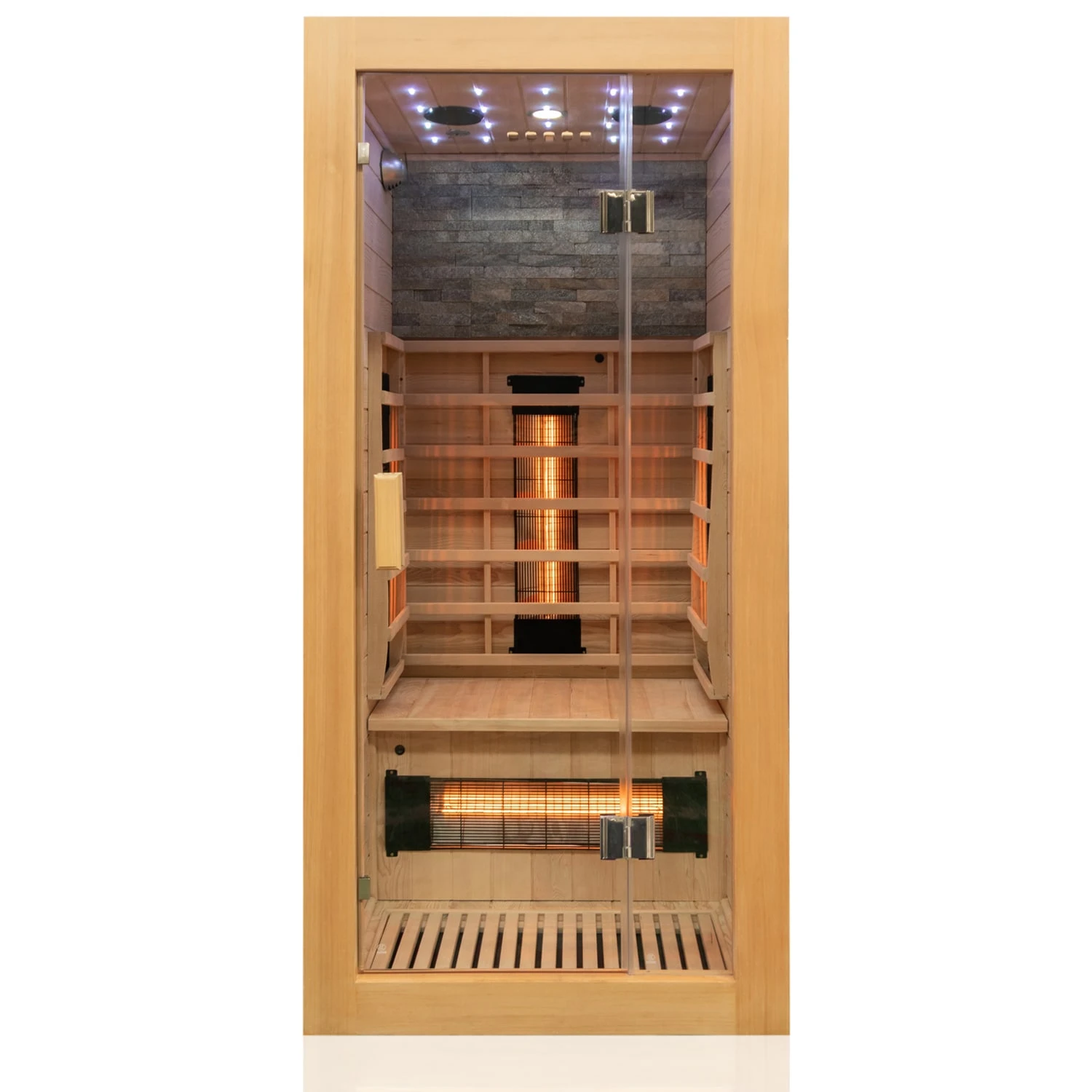 Dewello Infrarotkabine Infrarotsauna MILTON 90cm X 90cm Inkl. Vollspektrumstrahler, Bodenstrahler 5 Dewello Infrarotkabine Infrarotsauna MILTON 90cm X 90cm Inkl. Vollspektrumstrahler, Bodenstrahler – Bild 5