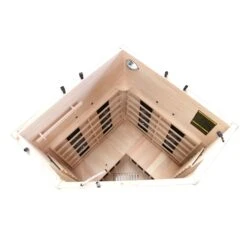 Dewello Infrarotkabine Infrarotsauna Wärmekabine LAKEFIELD 3 140cm X 140cm Inkl. Vollspektrumstrahler, Bodenstrahler -Black & Decker 8600355400 3898 prod 005